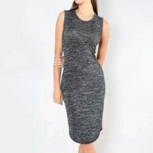 Aritzia Wilfred Free Bruni Sleeveless Midi Dress in Marbled Grey Sz Small